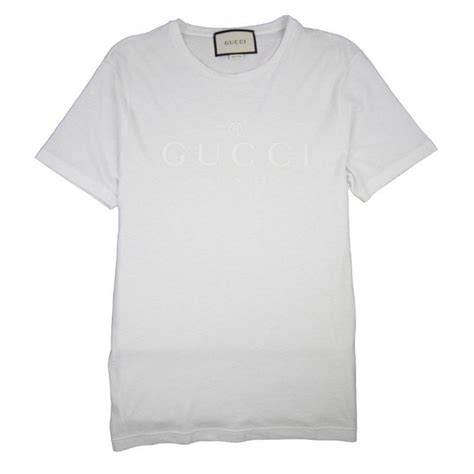 plain white gucci t shirt|gucci t shirt white logo.